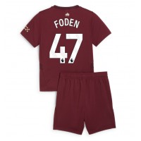 Manchester City Phil Foden #47 Tredje Tröja Barn 2024-25 Kortärmad (+ Korta byxor)